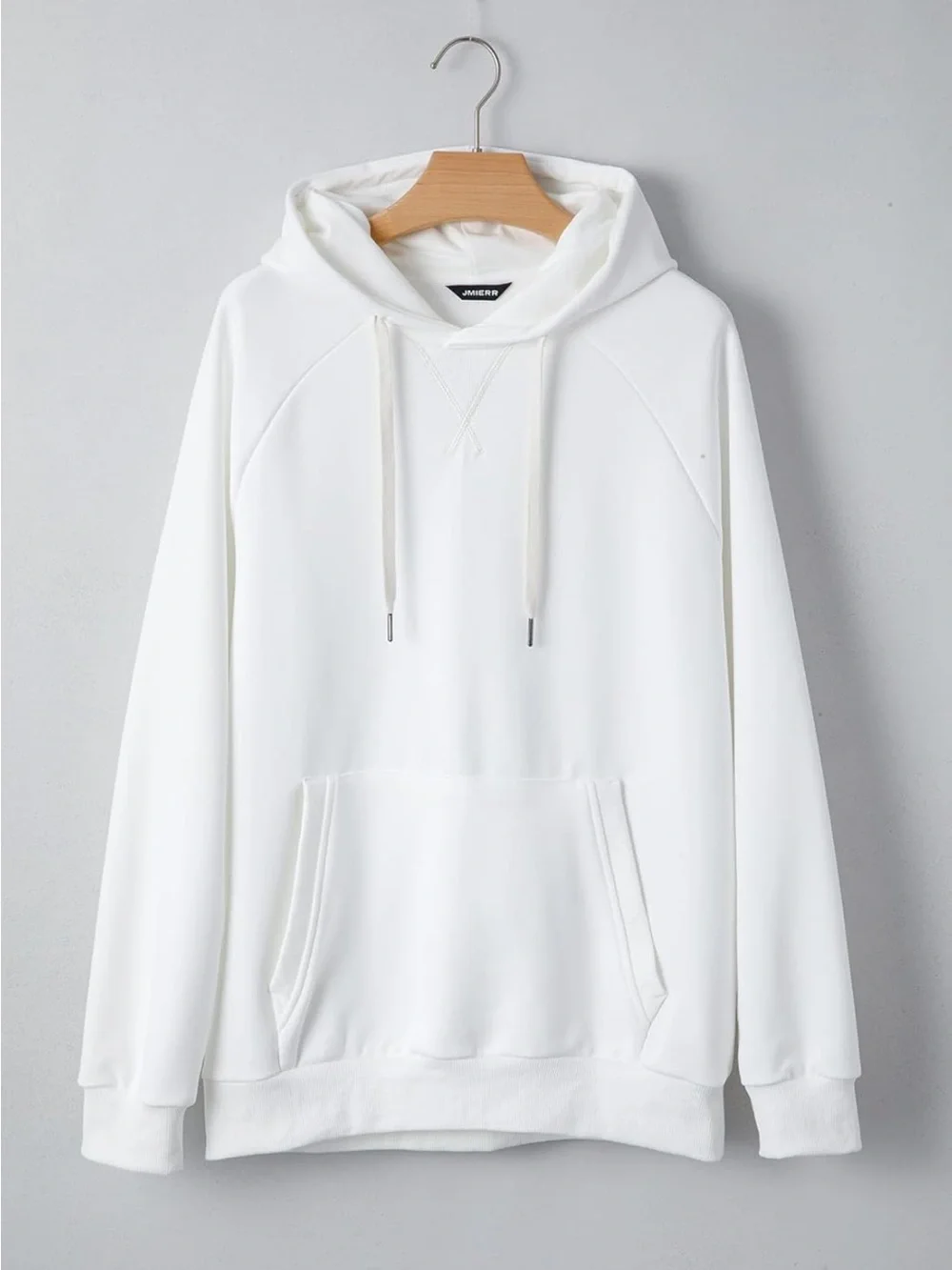 NWT SZMed Hoodies Sweatshirt  Ribbed V-stitch Neckline Solid Drawstring Pullover
